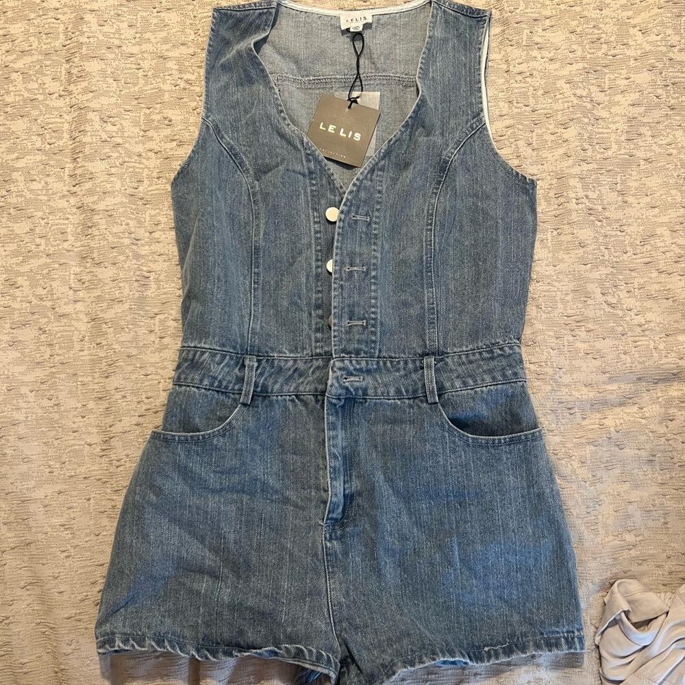 Sleeveless Denim Romper